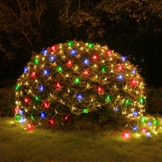 Cветильник садовый декоративный Сеть 150 LED на солнечной батарее мультиколор ERAUF024-16 2м*1,35м | Б0044225 | ЭРА