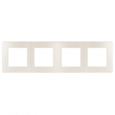 Рамка для розеток и выключателей серия 12 12-5104-15 на 4 поста, сатин, перламутр | Б0052538 | ЭРА
