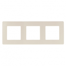 Рамка для розеток и выключателей серия 12 12-5103-02 на 3 поста, сатин, слоновая кость | Б0052520 | ЭРА
