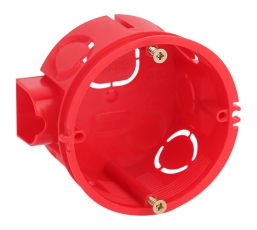 Коробка установочная усиленная КУТС 68х42мм для твердых стен саморез., стыковочные узлы красная IP20 | Б0051809 | ЭРА