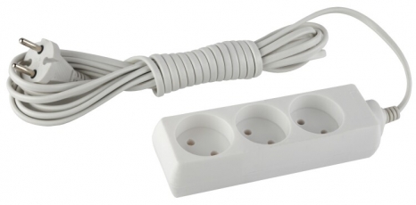 Удлинитель UX-3-5m без заземл., 1300Вт, 3гн, 5м (20/840) |Б0019435 | ЭРА