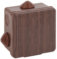 Коробка распределительная открытой установки КОР (дуб) 100х100х50мм с гермовводами 8 вх. IP54 (18/648) | Б0043224 | ЭРА