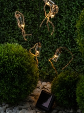 Светильник садовая гирлянда 10 подсвечиваемых светодиодами бутылочек ERAGS08-05 длина 3,8 м, IP44 питание от солнечной батареи | Б0038507 | ЭРА