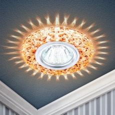 Светильник точечный встраиваемый DK LD4 MR16 3Вт GU5.3 чай c белой подсветкой | Б0019206 | ЭРА