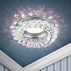 Светильник точечный встраиваемый под лампу DK16 50Вт MR16 GU5.3 хром/перламутровый | Б0005210 | ЭРА