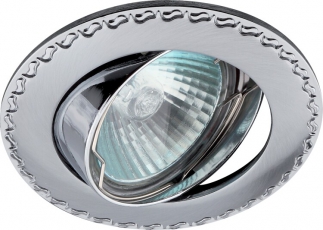 Светильник точечный встраиваемый под лампу KL23 А 50Вт MR16 сатин хром/хром литой | C0043712 | ЭРА