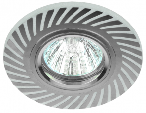 Светильник точечный декоративный DK LD39 WH/CH /1 cо светодиодной подсветкой MR16, белый/хром (50/1500) | Б0048935 | ЭРА