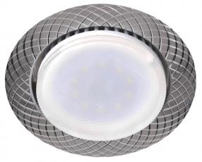 Светильник встраиваемый точечный под лампу GX53 KL 76 AL/SL /1 Gx53,220V, 13W, серебро (50/1000) | Б0048961 | ЭРА