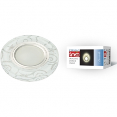 Светильник декор.встр Luciole Доп.подсветка DLS-L202 GU5.3 CHROME/WHITE 3Вт металл, хром. / стекл белое с серебром. | UL-00000377 | Fametto