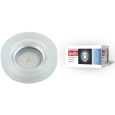 Светильник декор.встр Luciole DLS-L110 GU5.3 CHROME/MATT CLEAR GU5.3 доп.LED подсветка 3Вт металл/стекл. Хром/мат+прозр | UL-00000361 | Fametto