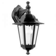 Светильник садово-парковый 6202 шестигранный на стену вниз 100W E27 230V, черный | 11066 | Feron