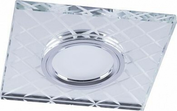 Светильник точечный встраиваемый под лампу, с LED подсветкой CD984 15LED*2835 SMD 4000K, MR16 50W G5.3, 