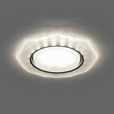 Светильник потолочный встраиваемый под лампу GX53 CD5021 20LED*2835 SMD 4000K, 15W GX53, без лампы, белый матовый многоугольник | 32660 | FERON