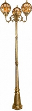 Светильник садово-парковый PL3809 3*60W 230V E27 600*600*2310мм черное золото (столб 2,29M) | 11390 | FERON