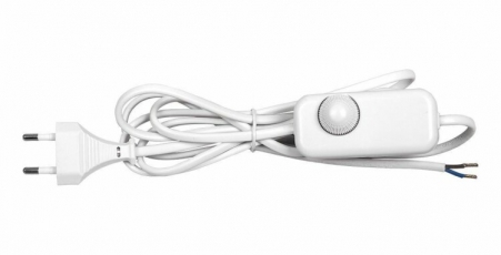 Сетевой шнур DM103-200W 230V 1,5+0,5м (с диммером) белый | 23056 | FERON