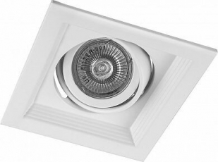 Светильник встраиваемый карданный под лампу MR16 DLT201 1x50W MR16 G5.3 белый | 29770 | FERON