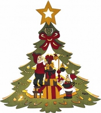 Фигура световая деревянная 