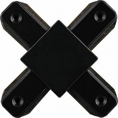 Коннектор для однофазного шинопровода LD1002 Х-образный черный | 10331 | FERON