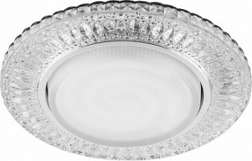 Светильник потолочный встраиваемый под лампу GX53 CD4022 20LED*2835 SMD 4000K, 15W GX53, без лампы, прозрачный, хром | 29475 | FERON