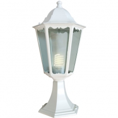 Светильник садово-парковый 6104 60W 230V E27 170*170*370мм белый | 11057 | FERON