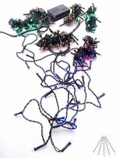 Гирлянда елочная 210 диодов мульти, CL91 7 веток (3м) + 4м зеленый шнур, IP44 | 32373 | FERON