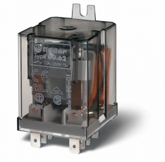 Универсальное электромеханическое реле; монтаж в наконечники Faston 187 (4.8х0.8мм); 2CO 10A; контакты AgNi; катушка 60В DC | 606290600000 | Finder