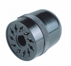 Штепсельный разъем 8-штырьков для реле 60.12, таймера 88.12; под пайку; задняя крышка | 90124 | Finder