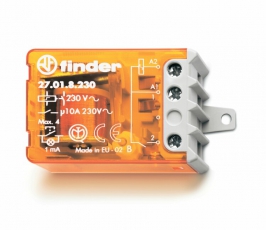 Шаговое электромеханическое реле; 2NO 10А, 3 состояния; контакты AgNi; питание 110В АC; монтаж в коробке; фланец | 270681100000 | Finder