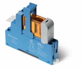 Интерфейсный модуль, электромеханическое реле; 1CO 10A; контакты AgNi; питание 24В DC (чувствит.); категория защиты IP20 | 483170240050SPA | Finder