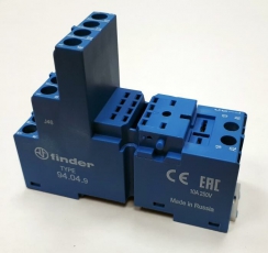 Розетка с винтовыми клеммами (с зажимной клетью) для реле 55.32, 55.34, таймера 85.02, 85.04; применяются модули 86.00, 99.02 | 94049SMA | Finder