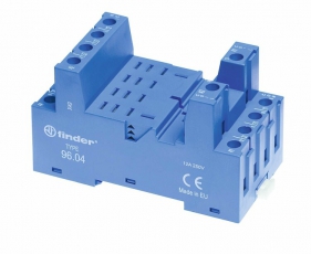 Розетка с винтовыми клеммами (с зажимной клетью) для реле 56.34; применяются модули 86.00, 86.30, 99.02 | 9604SMA | Finder