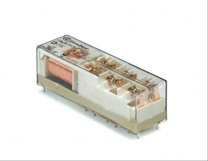 Электромеханическое реле безопасности (реле с принудительным управлением контактами); 4NO + 2NC;  катушка 12В DC | 501690125420 | Finder