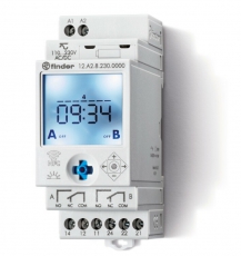 Реле времени цифровое недельное; монтаж на рейку 35мм; 2СO 16A; питание 24B AC/DC; NFC; ширина 35мм; степень защиты IP20; упаковка 1шт.