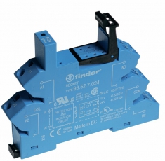 Розетка с безвинтовыми клеммами (пружинный зажим) для реле 41 серии; питание 230В АC; в комплекте пластиковая клипса; опции: LED | 93528230 | Finder