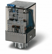 Универсальное электромеханическое реле; монтаж в розетку 11-штырьковый разъем; 3CO 10A; контакты AgNi; токовая катушка DC 4.0A | 601344020040 | Finder