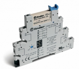 Интерфейсный модуль, электромеханическое реле с таймером (мультифункциональные: AI,DI,GI,SW); 1CO 6A; контакты AgNi | 382100240060 | Finder