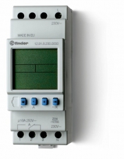 Реле времени цифровое ASTRO; программируется ПК (012.90); монтаж на рейку 35мм; 1СO 16A; питание 230В АC; ширина 35. | 129182300090PAS | Finder