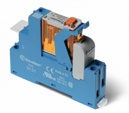 Интерфейсный модуль, электромеханическое реле; 1CO 16A; контакты AgNi; питание 12В DC; категория защиты IP20; винто | 4C0190120050SPA | Finder