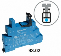 Розетка с винтовыми клеммами (с зажимной клетью) для реле 41 серии; питание 230В АC; в комплекте пластиковая клипса; опции: LED | 93028230 | Finder
