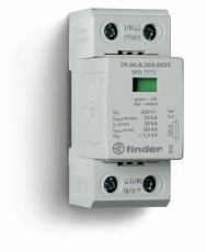 Устройство защиты от импульсных перенапряжений УЗИП тип 1+2 (1 варистор/искровый разрядник); модульный, ширина 36мм; степень защиты IP20