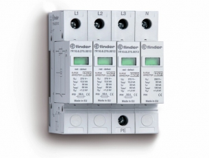 Устройство защиты от импульсных перенапряжений УЗИП тип 1 (4 варистора); модульный, ширина 70мм; степень защиты IP20 | 7P1582751012 | Finder