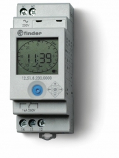 Реле времени цифровое суточное/недельное; монтаж на рейку 35мм; 1СO 16A; питание 110…230B AC/DC; ширина 35мм | 125182300000PAS | Finder