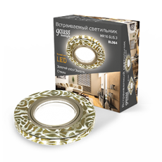 Светильник точечный встраиваемый Backlight BL064 Кругл. Золотой узор/Золото, Gu5.3, LED 2700K | BL064 | Gauss