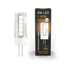 Лампа светодиодная LED 4Вт G4 12В 2700К керамика | 207307104 | Gauss
