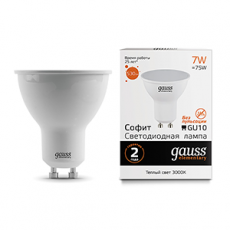 Лампа светодиодная LED Elementary MR16 GU10 7W 530lm 3000К | 13617 | Gauss