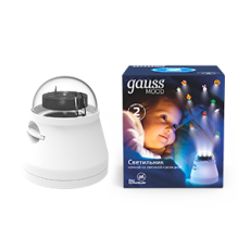 Светильник ночной со сменной проекцией с кабелем электропитания и выключателем, 4W, белый 1/50 | DIY0011 | Gauss