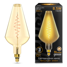Лампа светодиодная LED Filament Vase E27 8.5W Amber 660lm 2000K 1/2 | 180802105 | Gauss