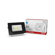 Прожектор светодиодный LED Elementary 30W 2100lm IP65 6500К черный ПРОМО 1/10 | 613100330P | Gauss