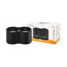 Светильник светодиодный накладной HD033 24W (черный/черный) 3000K 180x100*100мм | HD033 | Gauss