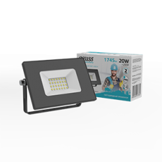 Прожектор светодиодный Elementary 20W 1745lm 4000К 200-240V IP65 черный LED 1/20 | 613100220 | Gauss